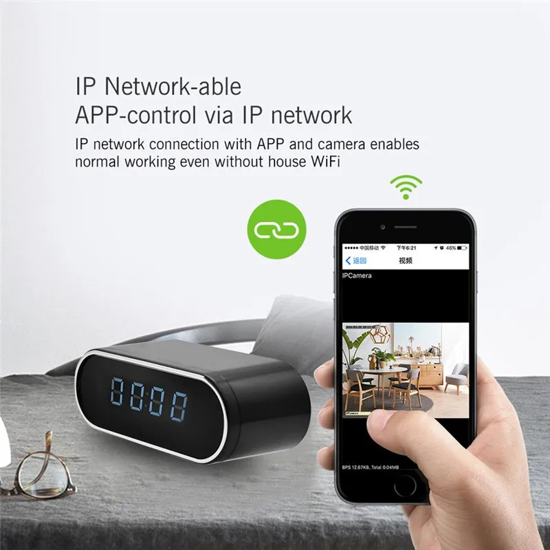 ONEYES камера видеонаблюдения Wi-Fi безопасности IP Сетевая 1080P домашняя часы ночное