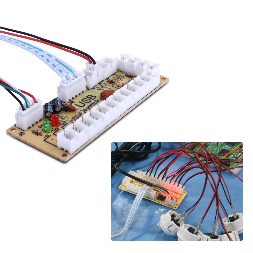 Перемычка с USB кодировщиком Sanwa Style Arcade 10 шт./лот размер 0 110 (2 8 мм)|Игры монетами| |