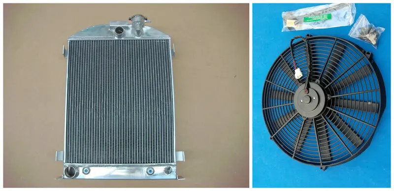 64mm 3 core Alloy Aluminum Radiator &amp fan for 1932 Ford Chopped engine 32 AT/MT | Автомобили и мотоциклы