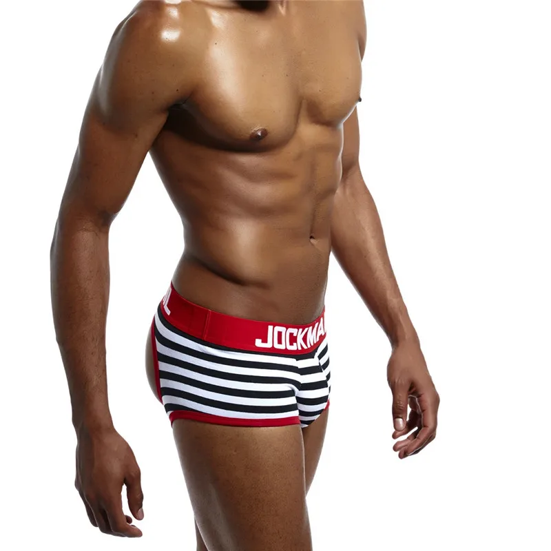 JOCKMAIL, Брендовое сексуальное нижнее белье для мужчин, бандаж, дышащий, cueca, гей, нижнее белье, хлопок, боксерские шорты, трусы с низкой талией, g-стринги