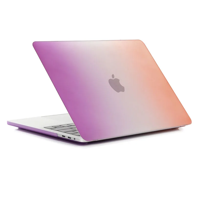 Для MacBook Air Pro Retina 11 12 13 15 дюймов модный матовый жесткий защитный чехол с радугой +