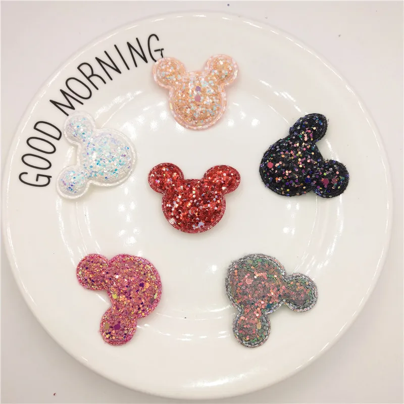 

Оптовая продажа, 100 шт./лот, блестки, блестки, с блестками, с набивкой в виде кошачьей головы, Аппликации для одежды, швейные принадлежности, "с...