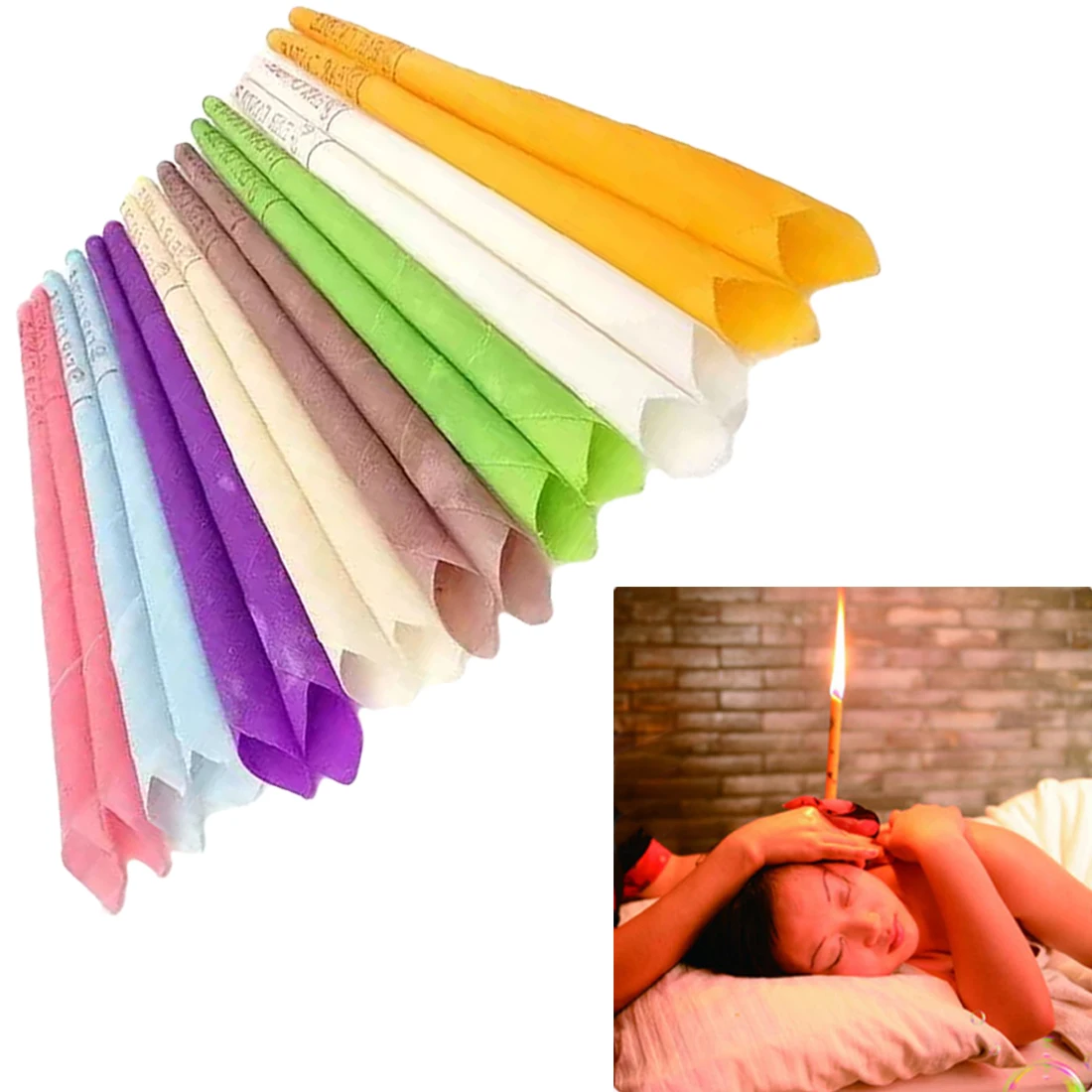 

10 pieces / set of Indian aromatherapy ear candle ear candle candle hollow mixed care health beeswax clean natural aromatherapy