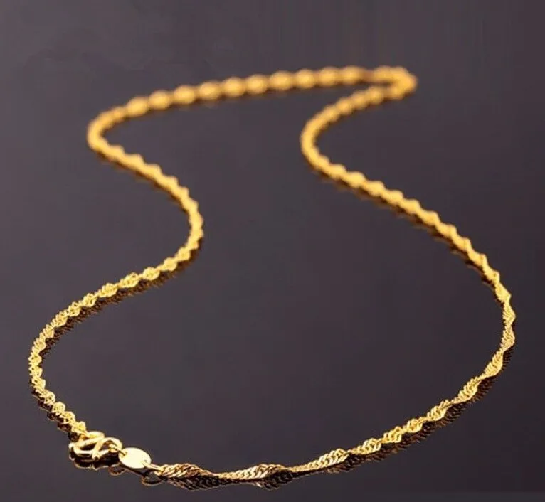 Горячая Распродажа 999 Твердые 24 K цепочка из желтого золота Цепочки и ожерелья/ожерелье с цепочкой из Сингапура/2,4 г