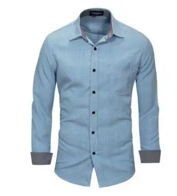 Мужская хлопковая рубашка с длинными рукавами большой Размеры верхняя одежда