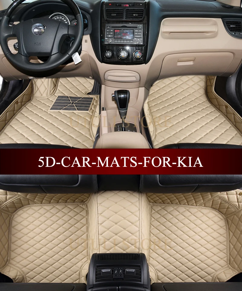 Кожаные автомобильные коврики для KIA sportage/sportage R/k3x/sorento/carens/Rondo 3D ног под заказ |