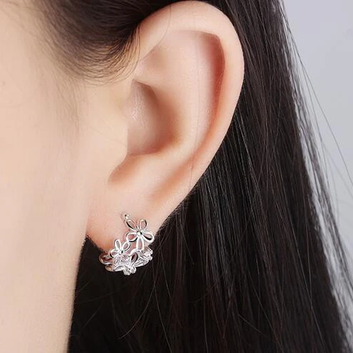 Женские серьги Клипсы из розового золота с фианитами|earring storage|gifts sexearrings green |