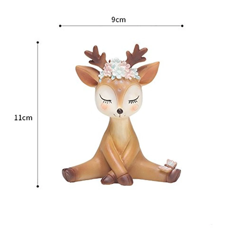 Маленькие украшения в виде оленя креативные милые Мультяшные для дома