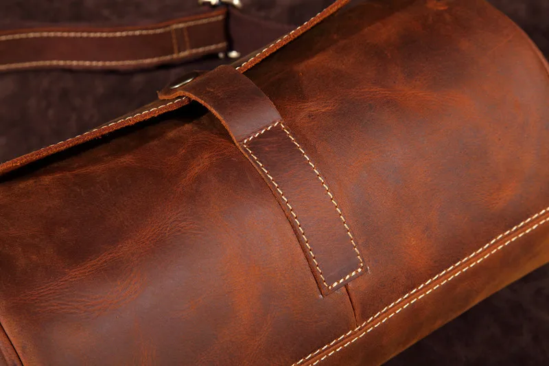 Прекрасный уникальный дизайн природных Crazy Horse кожа Для женщин сумка Винтаж Crossbody сумки подлинной кожаный корпус-образный мешок