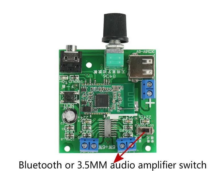 6 Вт Bluetooth V2.0 беспроводной усилитель аудио Плата класса D DC3.6-5V USB AMP | Электронные