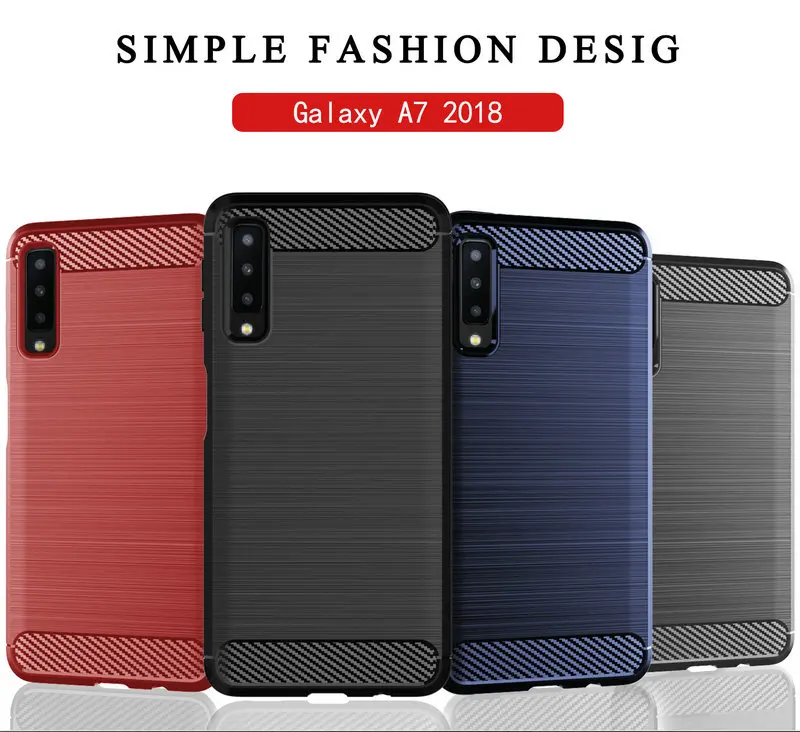 Чехол для Samsung Galaxy A7 2018 силиконовый чехол Броня бампер противоударный SM A750F
