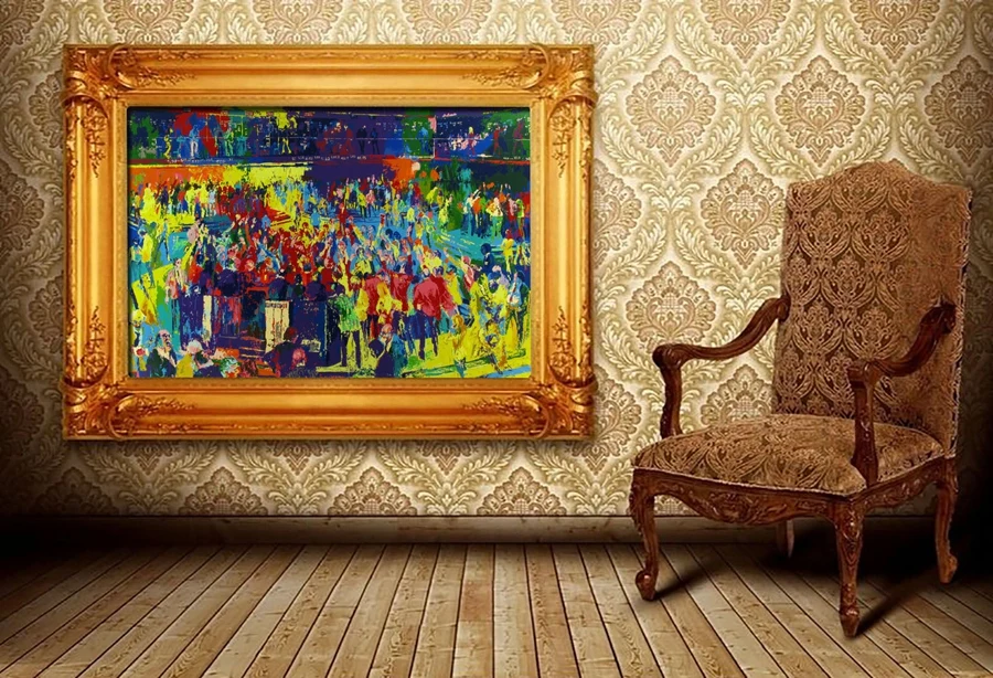 A1832LeRoy Neiman абстрактная Вечеринка людей. HD Печать на холсте домашнее украшение