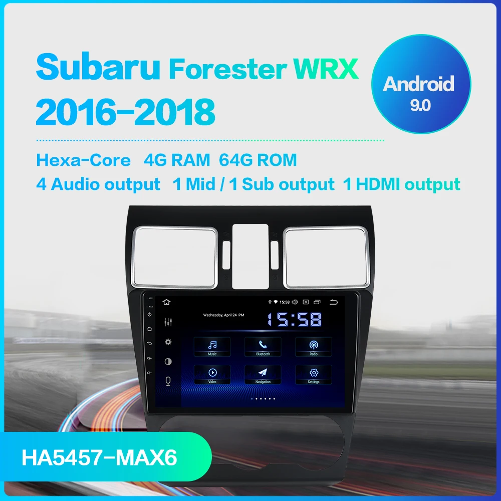 1 din Авторадио con il gps Android 9,0 за Subaru Forester WRX XV стерео с " ips экран стерео AVI SWC радио