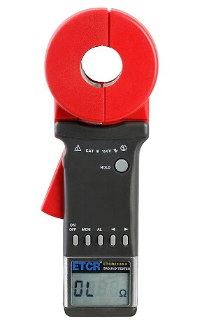 ETCR2100 + зажим на тестер сопротивления заземления Зажим Тестер 0.01ohm 1200ohm|tester ii|testere