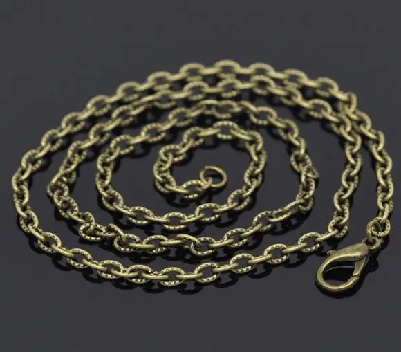 DoreenBeads розница старинная Женская текстурированная звеньевая цепь ожерелья 4 2x2 8