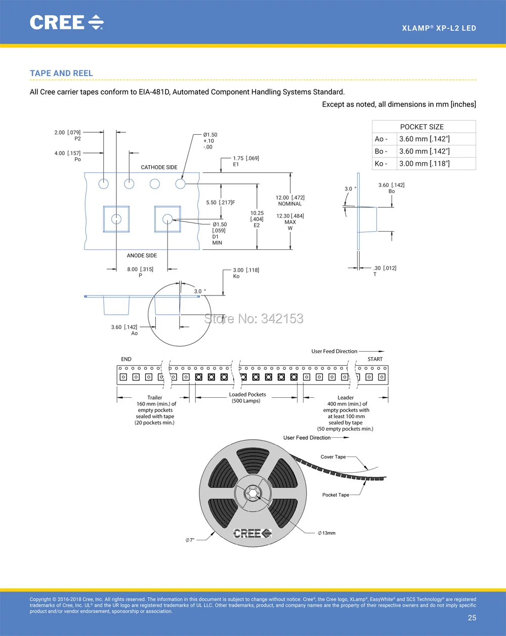 Original Cree XPL2 HD XP-L 2 10W 3535 White 6000K- 6500K 2.85-3.15V 3000mA 1175 High Intensity Led Emitter Lamp Light
