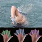 spearfishing gloves Плавание Мягкие силиконовые Шестерни лопастные плавники пальцы рук Palm перепончатая перчатка ласты тренировочные перчатки для Для мужчин Для женщин дети 1 пара swimming gloves swimming paddles