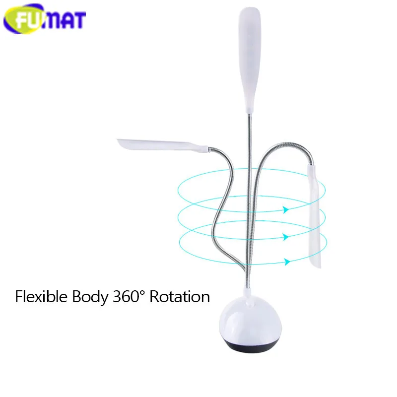 Светодиодная настольная мини лампа FUMAT гибкий складной светильник для чтения и