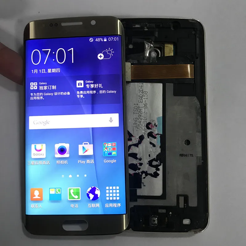ЖК экран для Samsung S6 edge G925F 100% оригинал сенсорный с цифровым преобразователем в