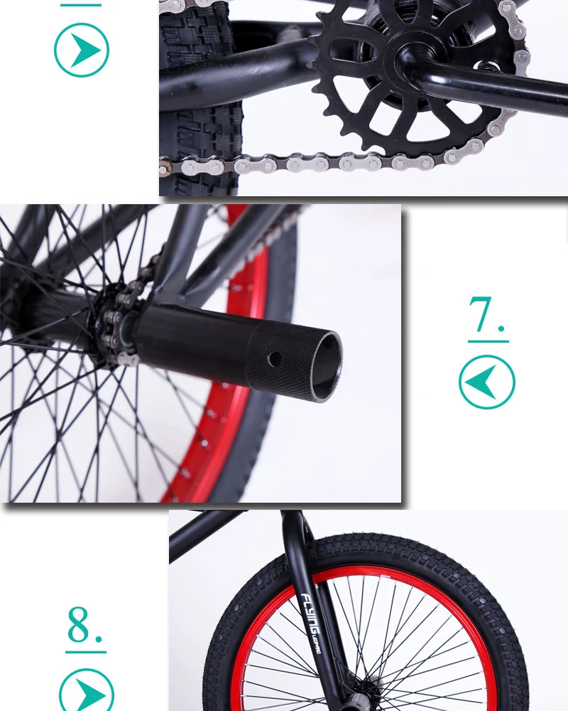 20 дюймов BMX велосипед стальная рама Производительность велосипед для шоу трюк акробатические велосипед сзади фантазии Улица велосипед высокого качества