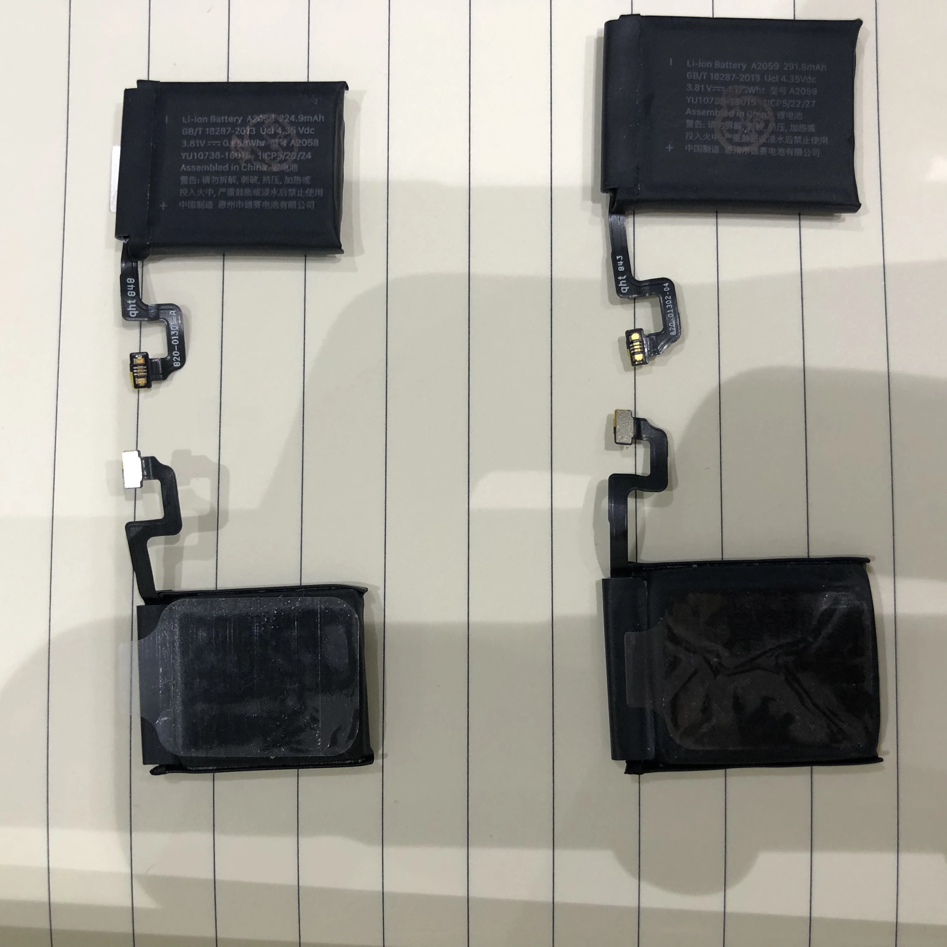 1 шт. аккумулятор для Apple watch Series 4 A2058 A2059 40 мм 44 мм 291,8 мАч 224,9 мАч реальная замена батарей ремонт