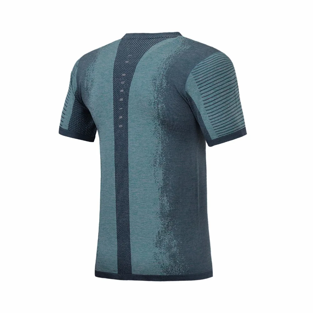 Li-Ning Мужская футболка для бега облегающая дышащая светоотражающая нейлоновая