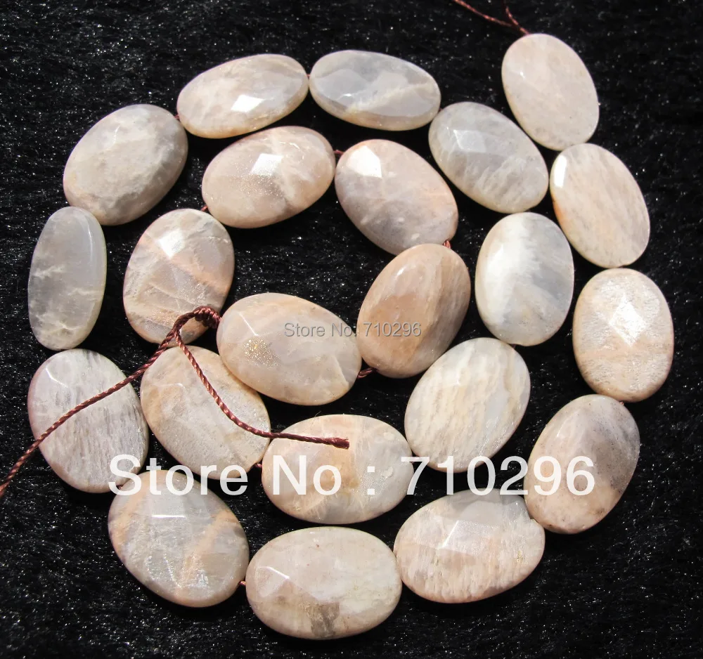 

Wholesale 2strings of 15.5" Natural Sun Stone Beads 13x18mm faceted oval gem stone loose beads for jewelry making