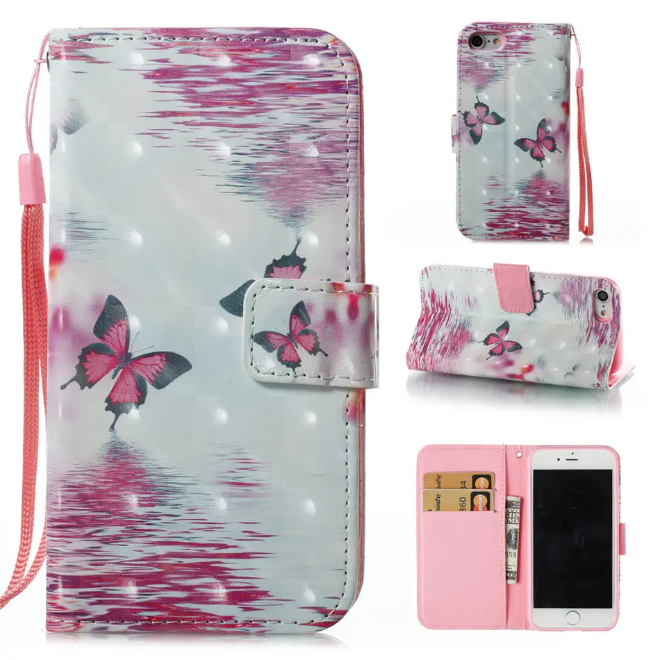 DEEVOLPO для Fundas Apple iphone XS кошелек кожа чехол для iphone X 7 8 6 6s Plus 5 5S SE флип чехол для телефона медведь Coque D03Z