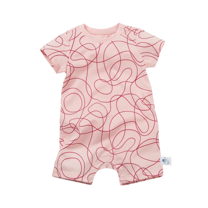 Мини Balabala Babys 100% мягкий хлопковый комбинезон с принтом открытым плечом для