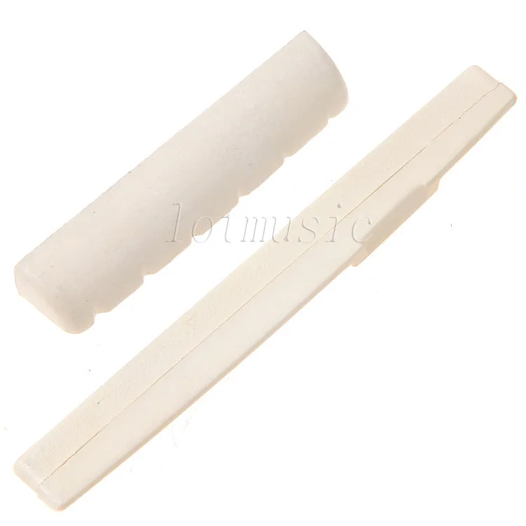 

Acoustic Guitar Nut 43mm Slotted and Bridge Saddle 72mm mud Yellow