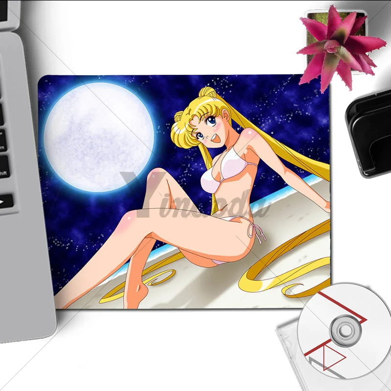 Игровой коврик Yinuoda sailor moon Аниме-пэд для мыши размером 180x220x2 мм и 250x290x2 мм - Цвет: No Lock Edge18x22cm