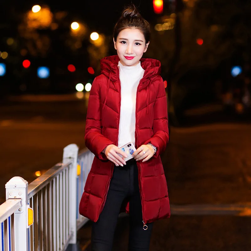 

Suit-dress Sale Promotion Polyester Zipper Slim Cotton-padded Clothes Woman 2019 Winter Keep Warm Long Mianfu Self-cultivation