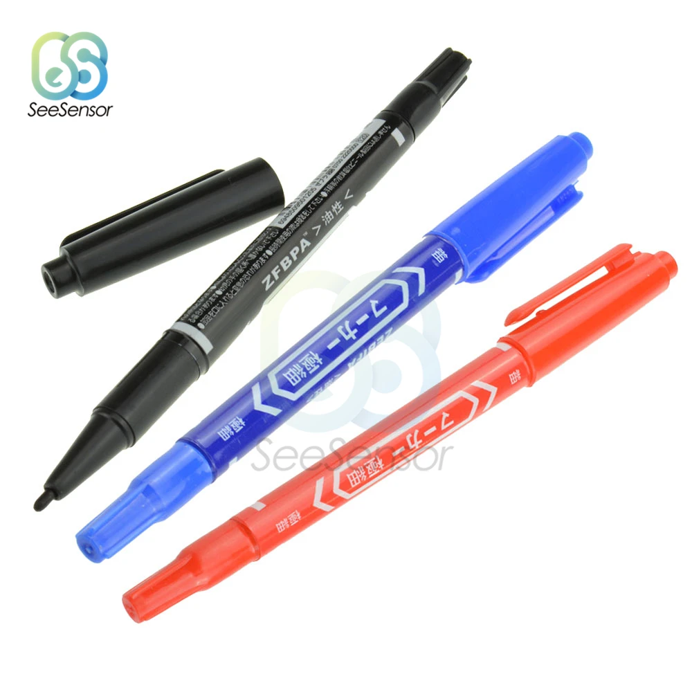 

3Pcs Portable Waterproof Ink Electronics CCL Anti-etching PCB Circuit Board Ink Marker Double Pen For DIY PCB Marker Pen