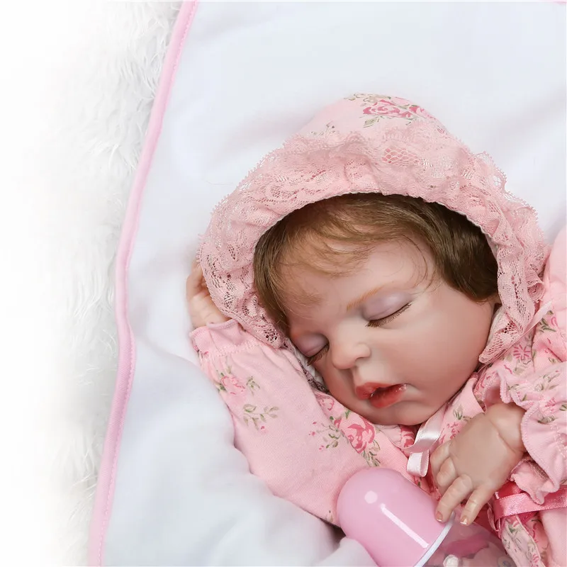 NPK 23&quotfull body silicone reborn baby dolls for child gift girl sleeping doll fashion bebe com corpo de menina | Игрушки и хобби