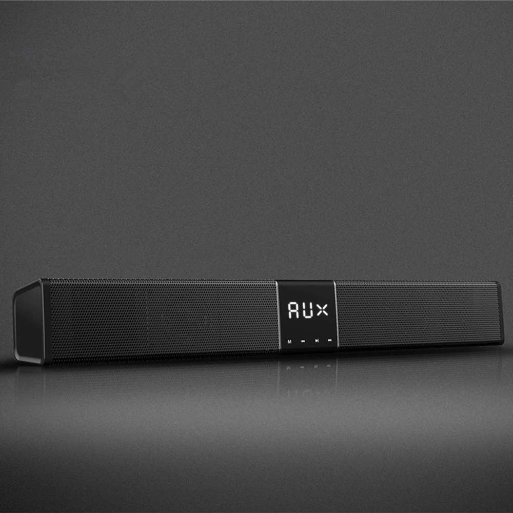 CUJMH Portable Bluetooth Bass Wireless Speaker Soundbar 4400Mah 20W Subwoofer With Remote Control LCD Display Home Theater TV |