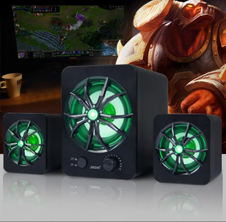 SADA D 207 сабвуфер стерео бас USB 2 1 динамик атмосферное светодиодное освещение 3D