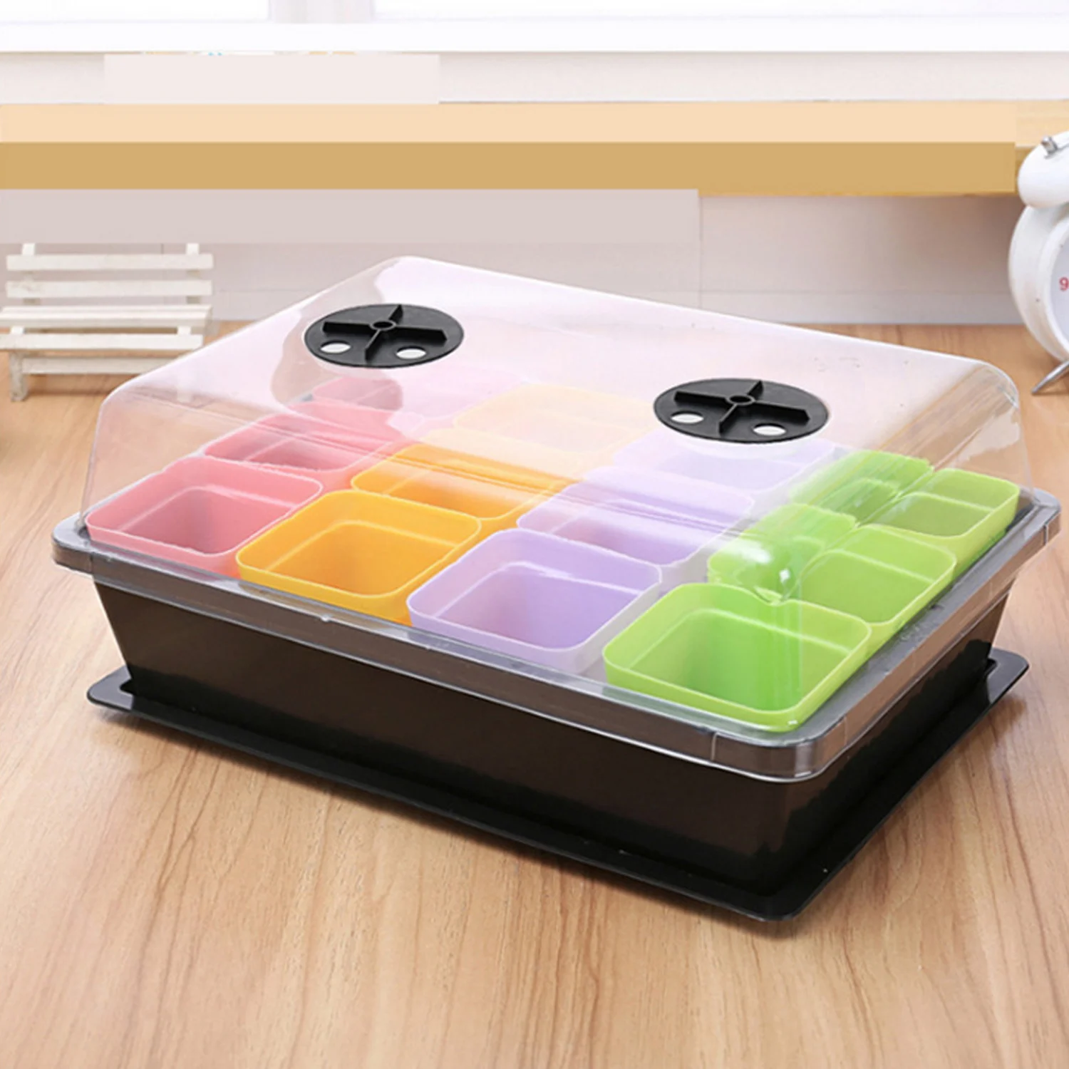 Многоразовый пластиковый лоток для выращивания растений 1 шт. крышка 20 горшки