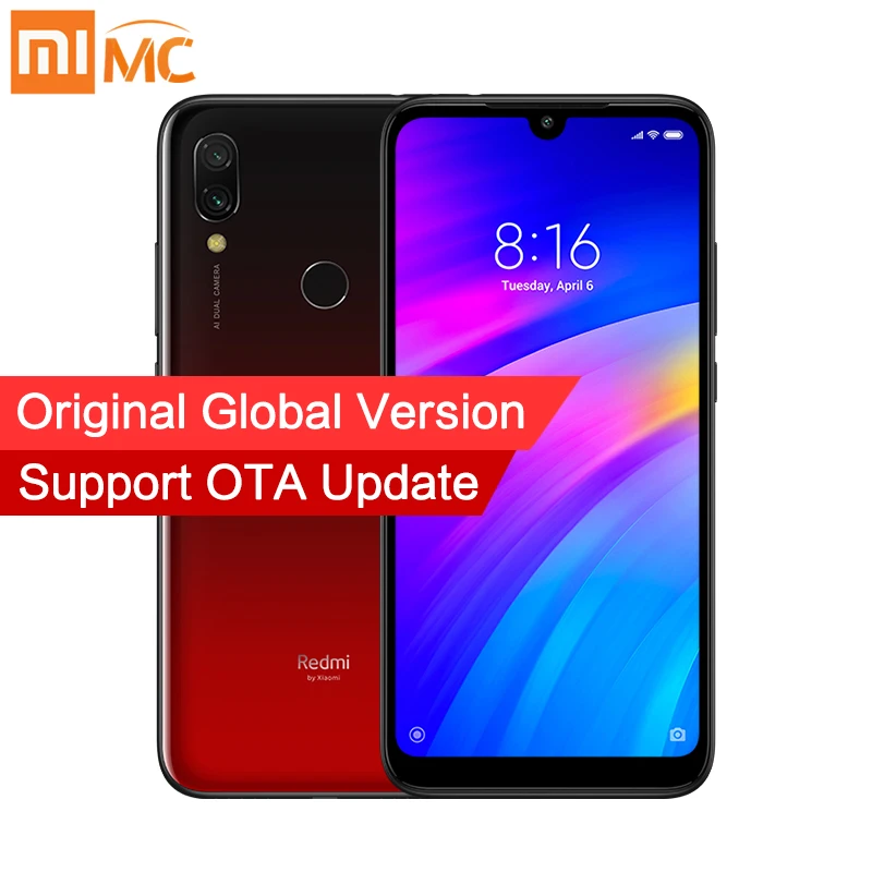 Xiaomi Redmi 7 3 ГБ 32 Восьмиядерный процессор Snapdragon 632 12MP AI двойная камера 6 26 дюйма HD
