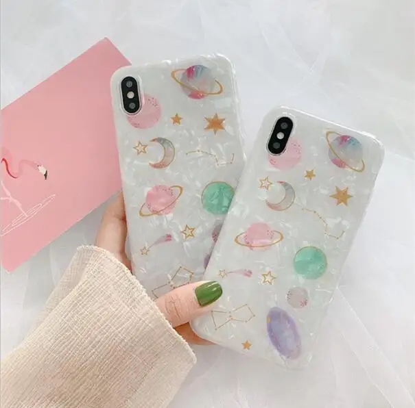 Роскошный Космический Чехол для телефона Dream Shell Iphone X Xs Max мягкий чехол из ТПУ с