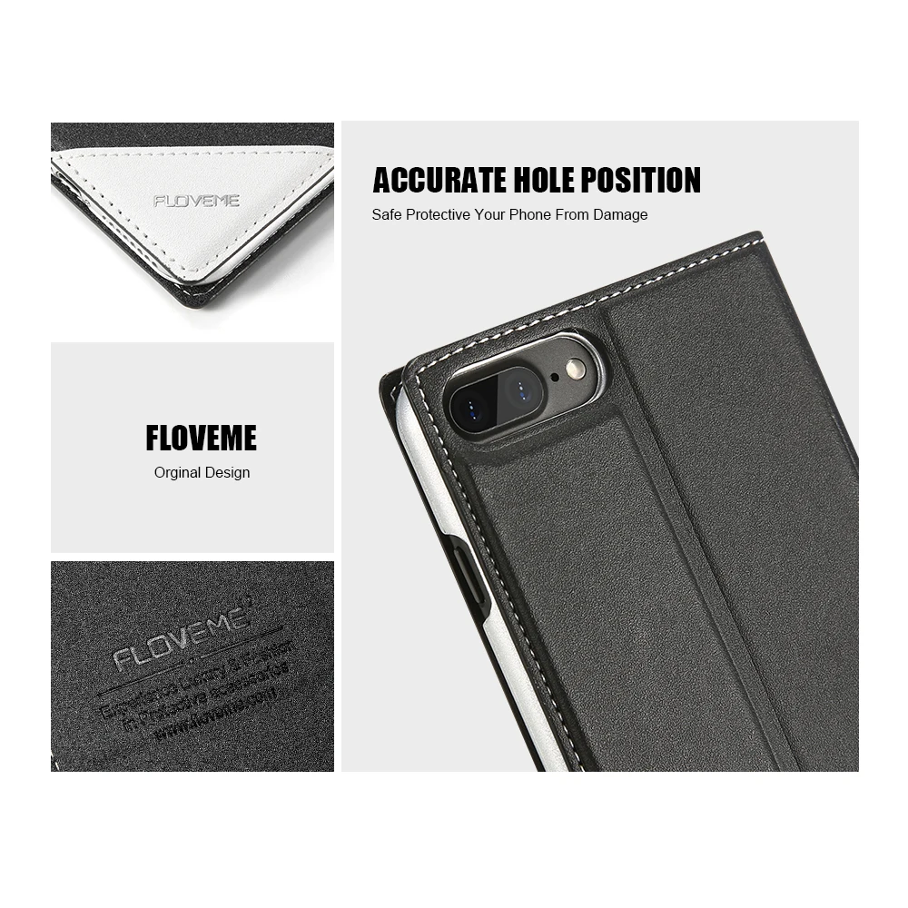 FLOVEME для iPhone 6 S Роскошный чехол с подставкой держатель Plus Чехлы кожаный флип