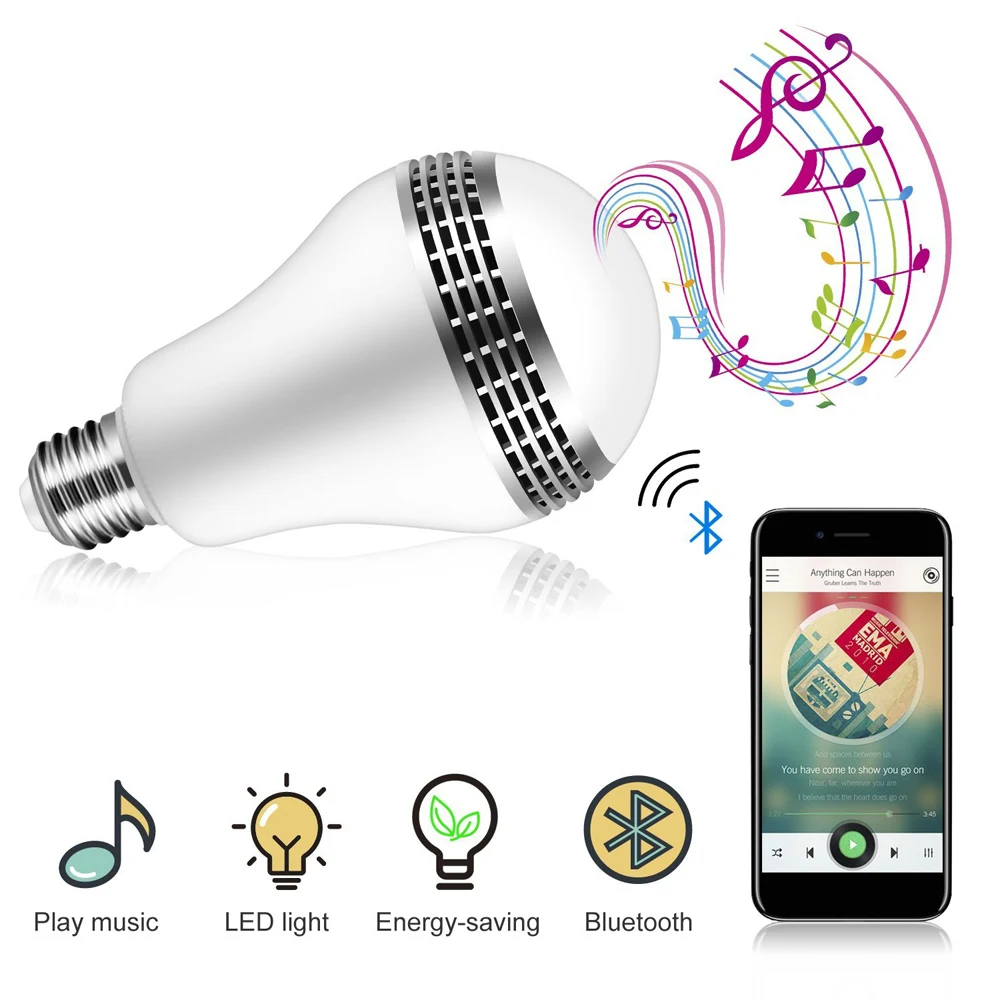 VONTAR Bluetooth Smart Динамик свет E27 светодио дный белый + RGB лампы Красочный лампа Музыка