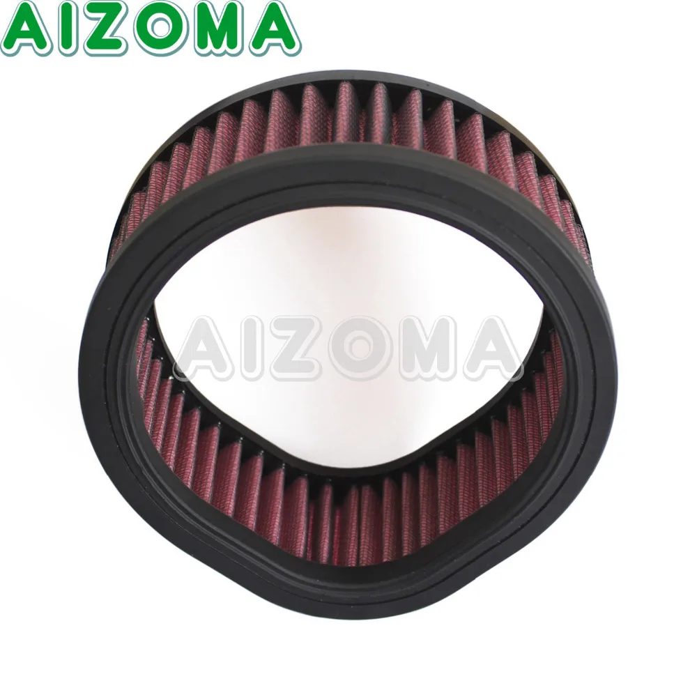 Red Motorcycle High Flow Air Filter Cleaner For Harley Models with S&ampS Super E and G series Carb Reusable Filters | Автомобили и