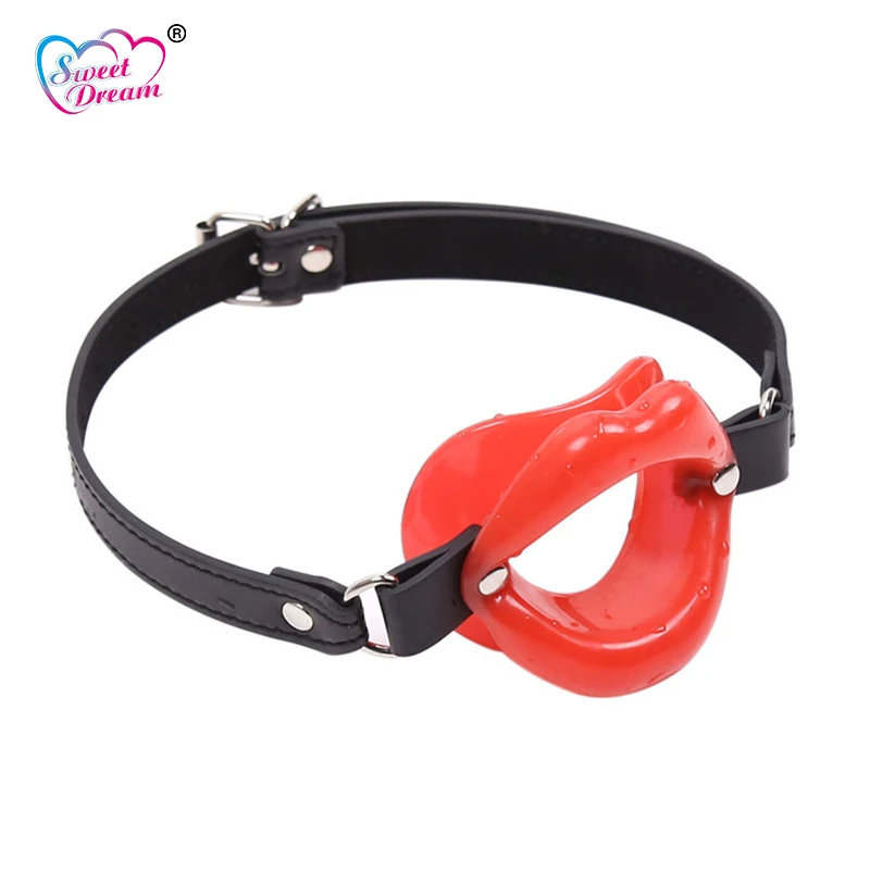 Сладкий сон взрослых Силиконовые с губами кляп пряжкой БДСМ повязки ограничения