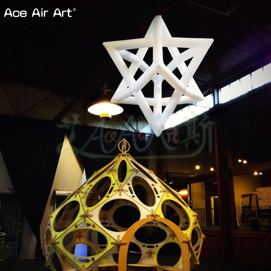 Подвесная художественная конструкция диаметром 2 м светодиодные надувные конусы