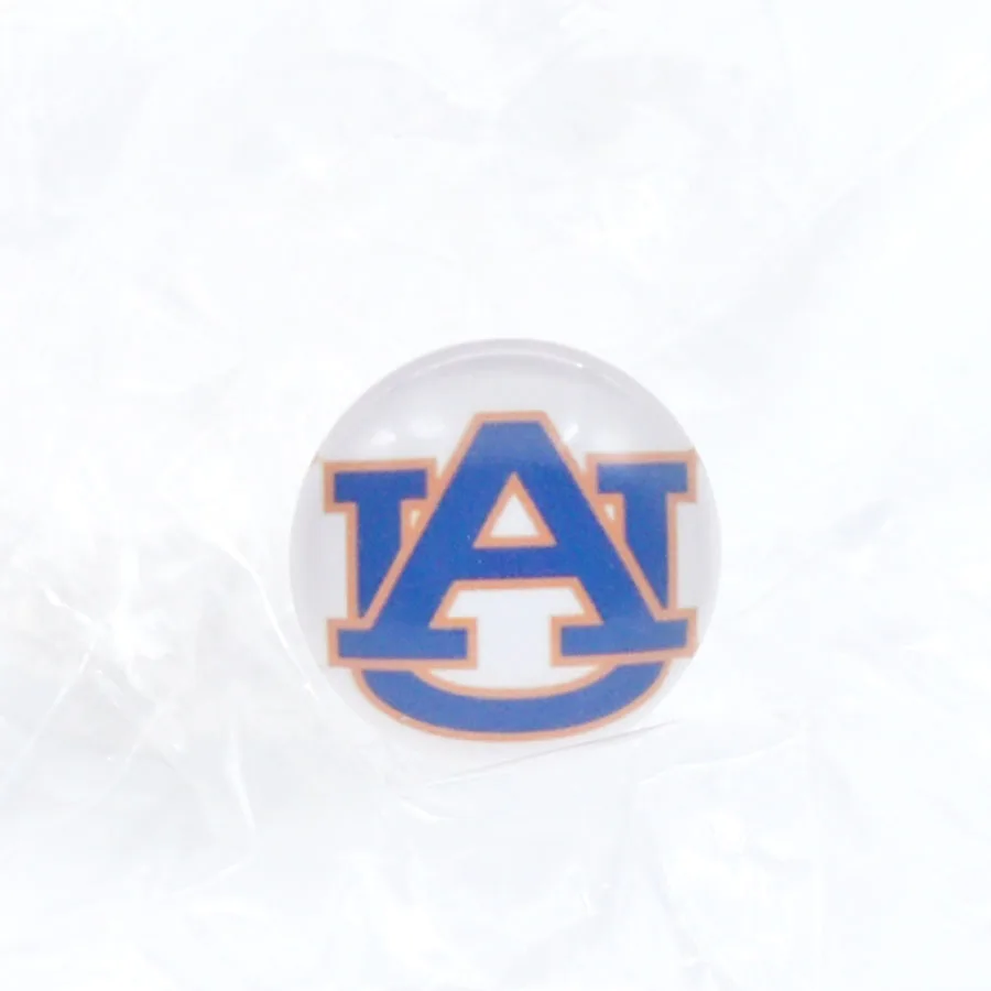 Gold-color Университетские футбольные ювелирные изделия Auburn Тигры переливающиеся амулеты для подвески в форме бокалов медальон Мода - Окраска металла: Gold-color
