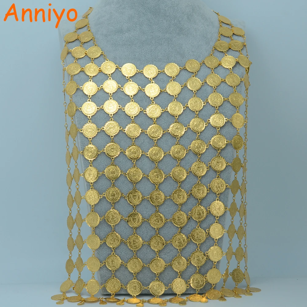 Ожерелье Anniyo из двух размеров/Арабская монета для женщин мусульман/символ