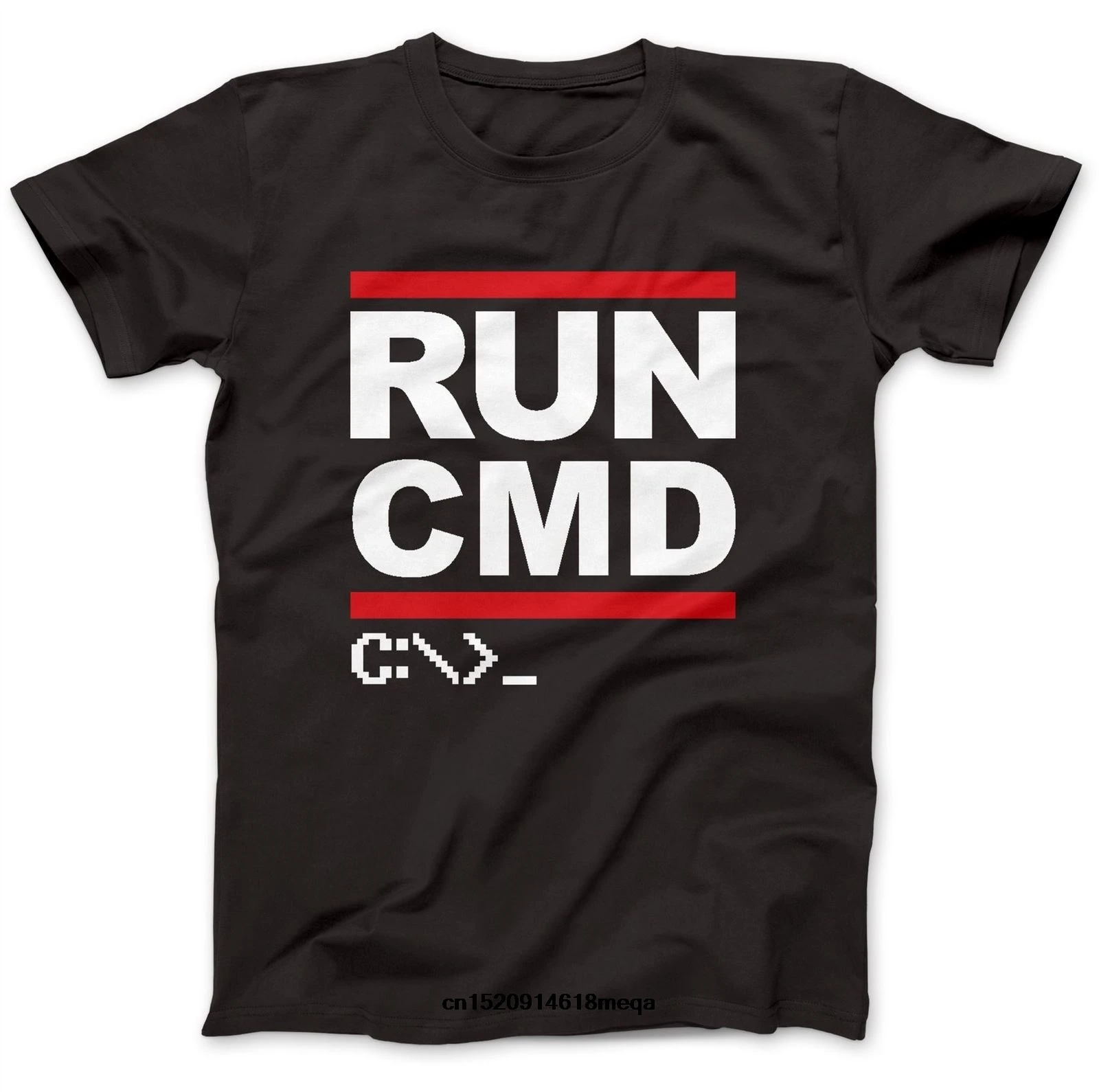 Возьмите футболка Run CMD программист Футболка Мужская хлопковая с короткими