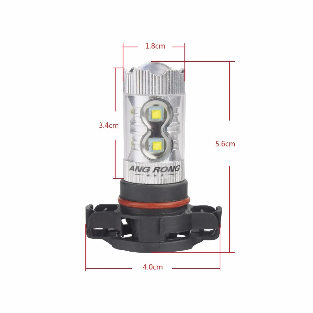Angrong 2 шт. H16 PS19W 5202 9009 50 Вт светодиодный боковые лампы для передних фар белый(CA301