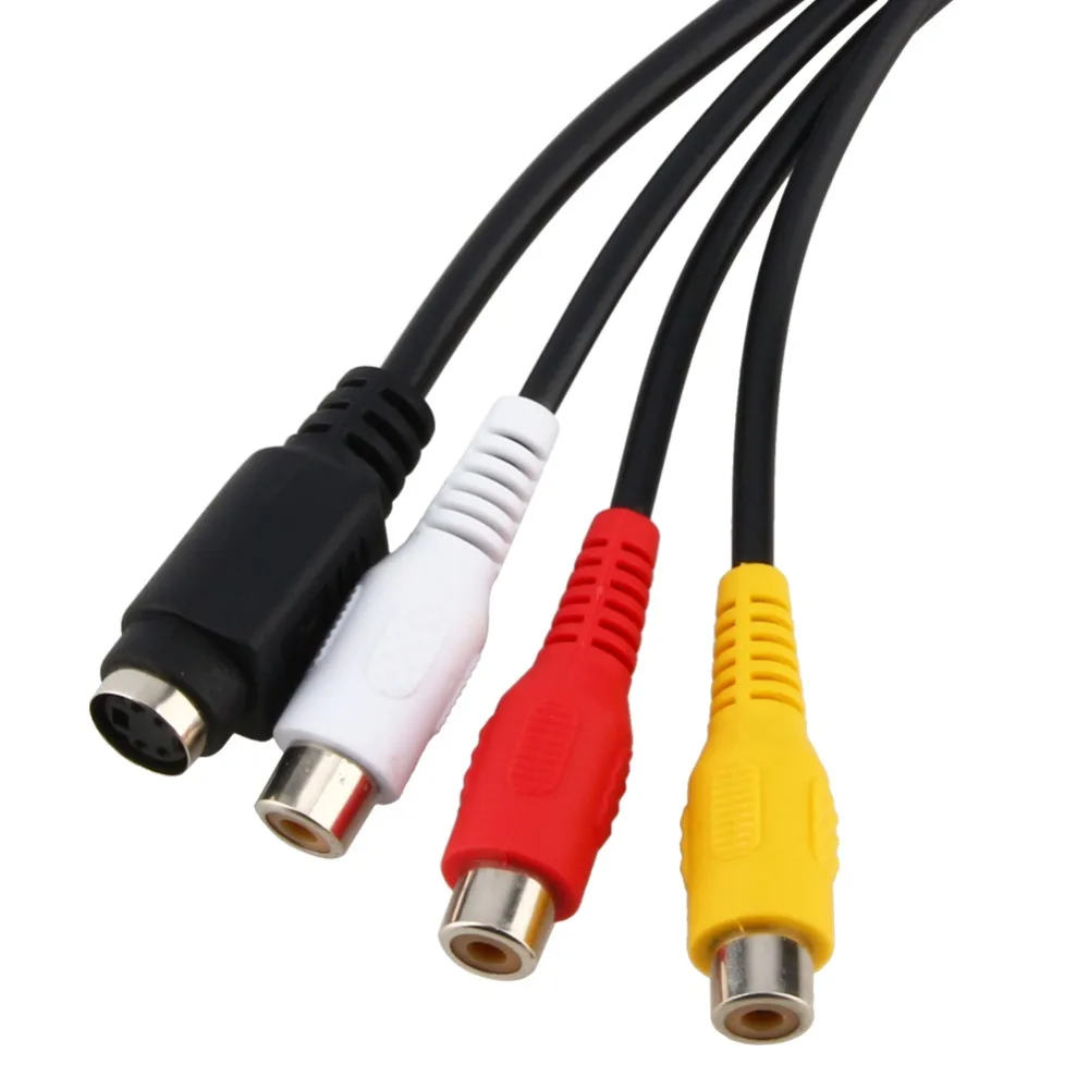 Композитный Переходник VGA в S Video 3 RCA Female адаптер AV TV Out кабель для ПК ноутбука