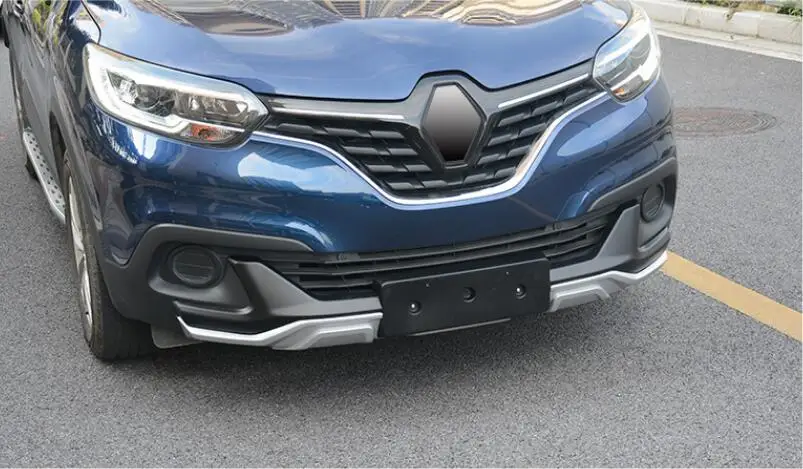 Высокое качество 2 шт./компл. ABS Хромовая автомобильная пленка для передней панели+ задние защитные бамперы гвардии Передняя защитная пластина для Renault Kadjar